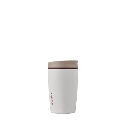 Owala SmoothSip Slider Stainless Steel Insulated Travel Mug with handle, 100% Leak Proof, For Hot and Cold Drinks, Travel Friendly with Sliding Lock Lid, 24 oz, BPA Free, Leak Proof, Cozy Cocoa