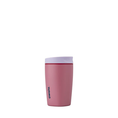 Owala SmoothSip Slider Insulated Stainless Steel Coffee Tumbler, Reusable Iced Coffee Cup, Hot Coffee Travel Mug, BPA Free 20 oz, In Bloom