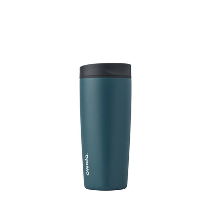 Owala SmoothSip Slider Stainless Steel Insulated Travel Mug with handle, 100% Leak Proof, For Hot and Cold Drinks, Travel Friendly with Sliding Lock Lid, 24 oz, BPA Free, Leak Proof, Cozy Cocoa