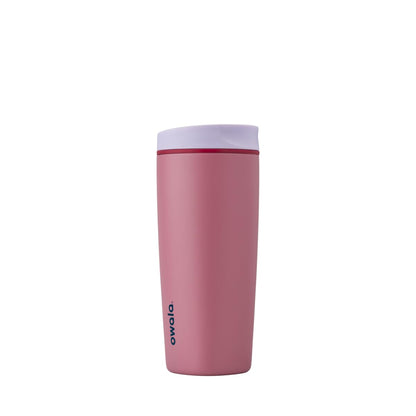 Owala SmoothSip Slider Stainless Steel Insulated Travel Mug with handle, 100% Leak Proof, For Hot and Cold Drinks, Travel Friendly with Sliding Lock Lid, 24 oz, BPA Free, Leak Proof, Cozy Cocoa