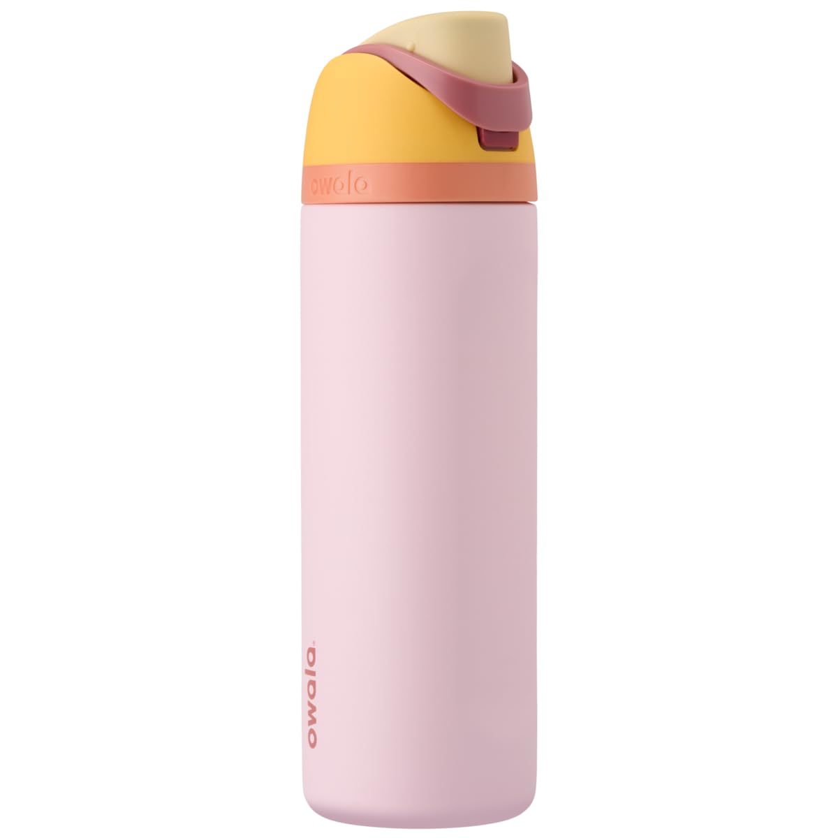 Owala FreeSip Insulated Stainless Steel Water Bottle with Straw, BPA-Free Sports Water Bottle, Great for Travel, 24 Oz, Black Cherry