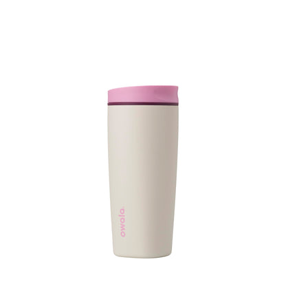 Owala SmoothSip Slider Insulated Stainless Steel Coffee Tumbler, Reusable Iced Coffee Cup, Hot Coffee Travel Mug, BPA Free 20 oz, In Bloom