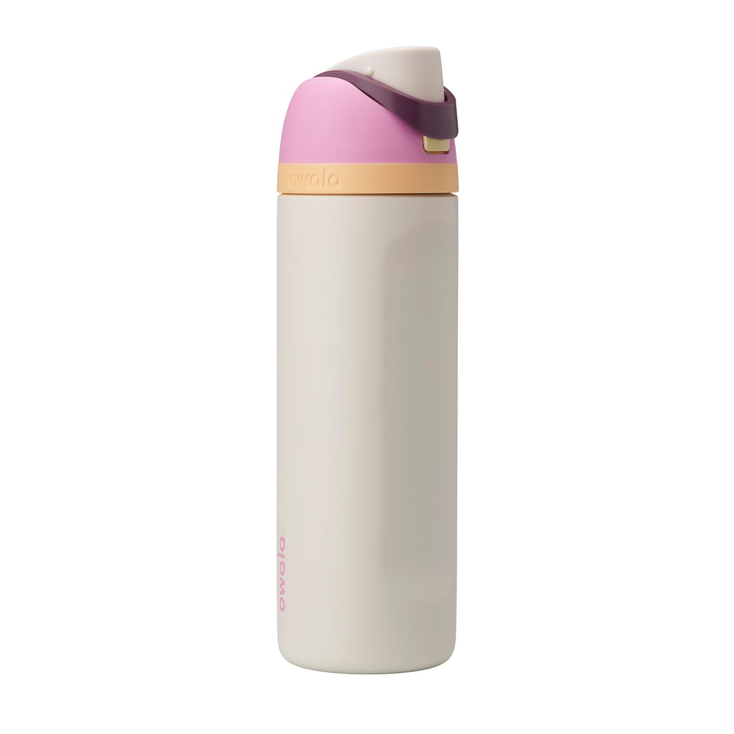 Owala FreeSip Insulated Stainless Steel Water Bottle with Straw, BPA-Free Sports Water Bottle, Great for Travel, 24 Oz, Black Cherry