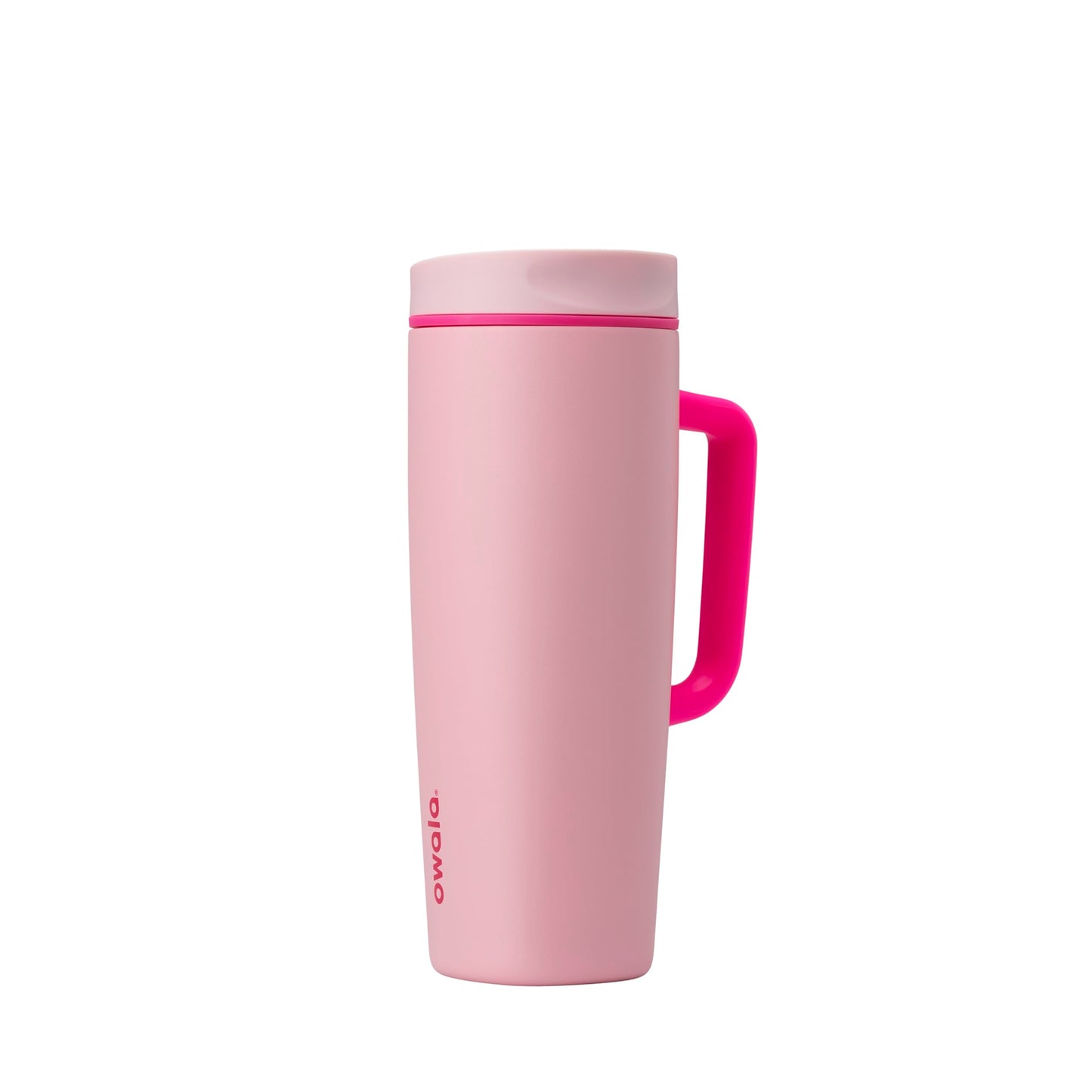Owala SmoothSip Slider Stainless Steel Insulated Travel Mug with handle, 100% Leak Proof, For Hot and Cold Drinks, Travel Friendly with Sliding Lock Lid, 24 oz, BPA Free, Leak Proof, Cozy Cocoa