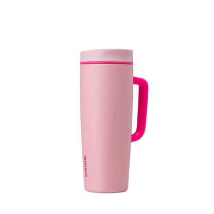 Owala SmoothSip Slider Stainless Steel Insulated Travel Mug with handle, 100% Leak Proof, For Hot and Cold Drinks, Travel Friendly with Sliding Lock Lid, 24 oz, BPA Free, Leak Proof, Cozy Cocoa