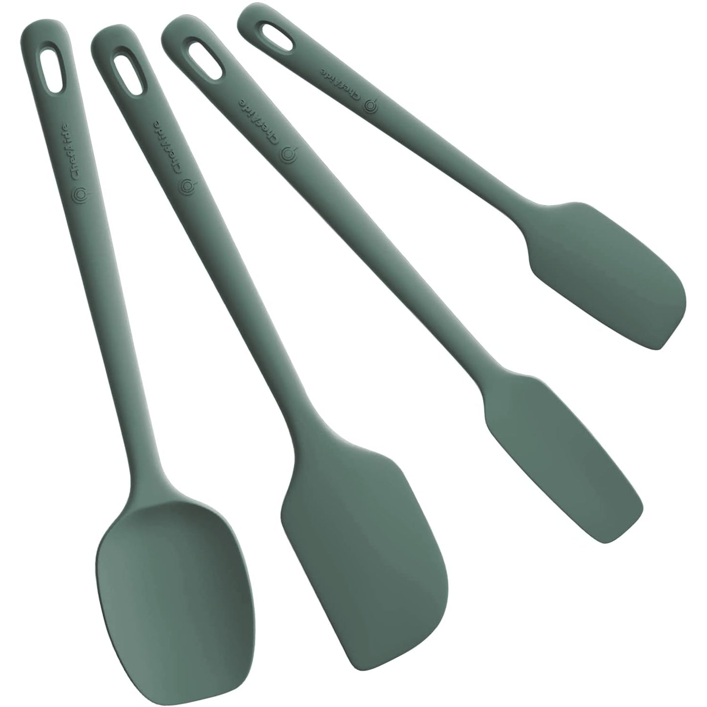 5 Pieces Silicone Spatula Set, Food Grade Rubber Spatula, Upgrade Strong Handle with Ergonomic Grip, Heat Resistant Up to 600°F for Nonstick Cookware, Cooking