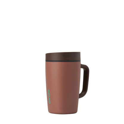 Owala SmoothSip Slider Stainless Steel Insulated Travel Mug with handle, 100% Leak Proof, For Hot and Cold Drinks, Travel Friendly with Sliding Lock Lid, 24 oz, BPA Free, Leak Proof, Cozy Cocoa