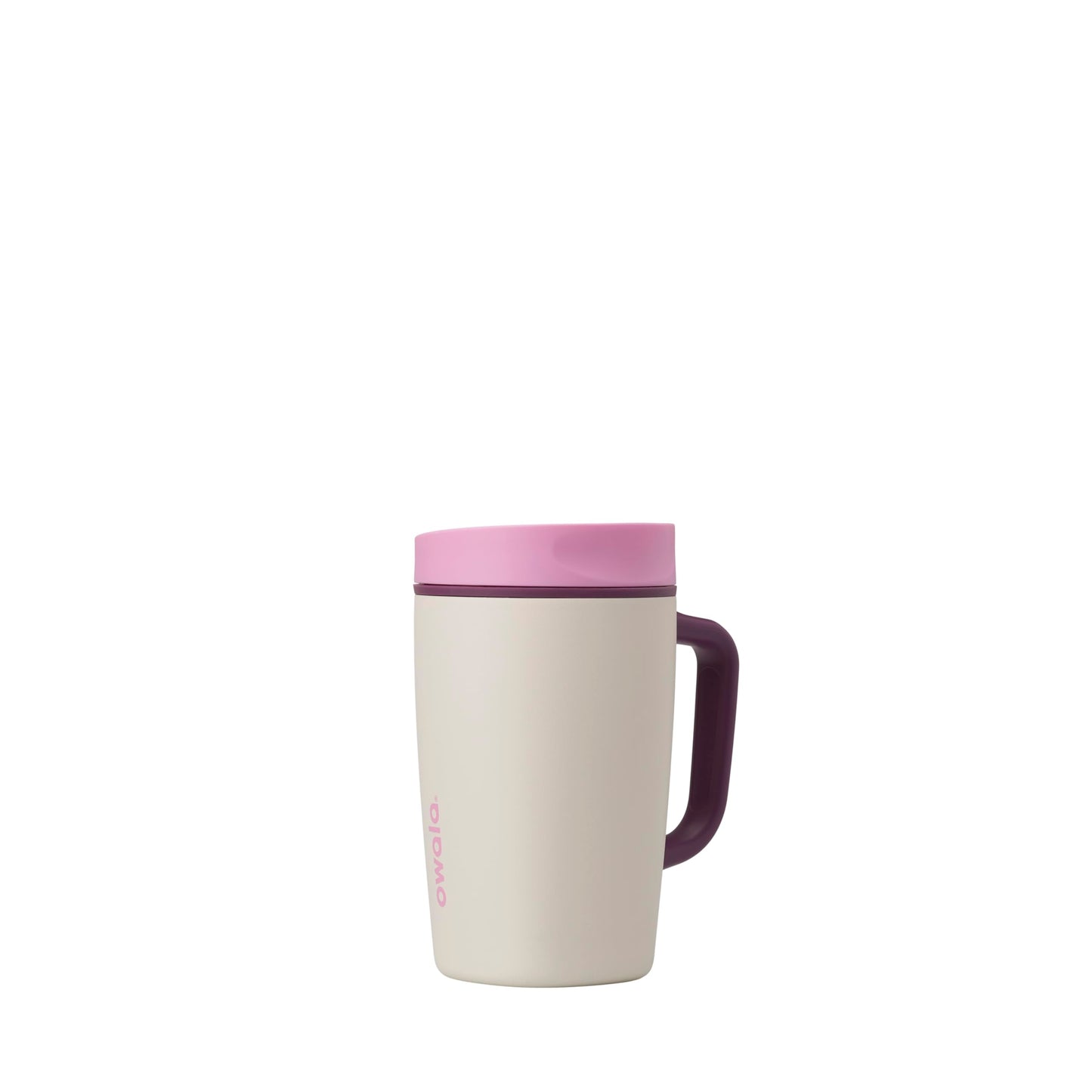 Owala SmoothSip Slider Stainless Steel Insulated Travel Mug with handle, 100% Leak Proof, For Hot and Cold Drinks, Travel Friendly with Sliding Lock Lid, 24 oz, BPA Free, Leak Proof, Cozy Cocoa