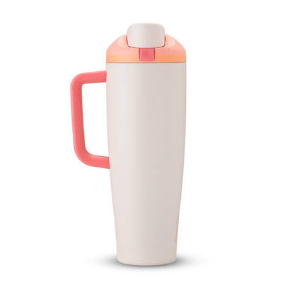 Owala FreeSip Tumbler Insulated Stainless Steel Water Bottle with Built-in Straw and Side Handle, For Travel, Work, School, and Sports, 40oz, BPA Free, Leak Proof, Iced Breeze