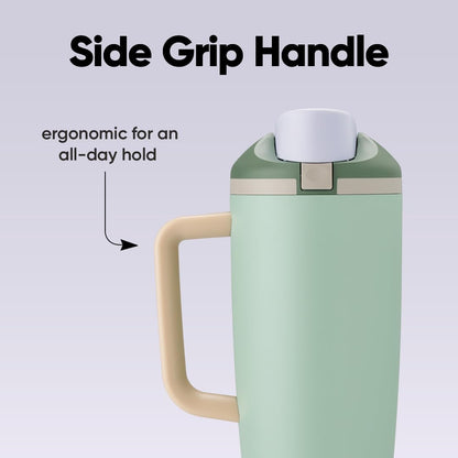 Owala FreeSip Tumbler - Stainless Steel - 40-oz. - Green (Eucalyptus)