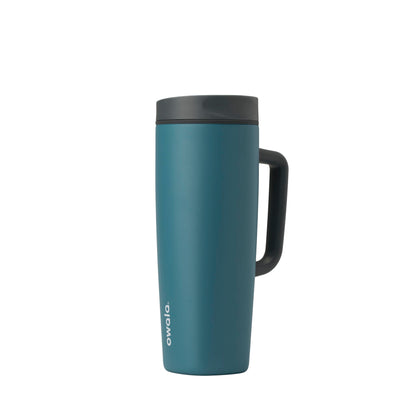 Owala SmoothSip Slider Stainless Steel Insulated Travel Mug with handle, 100% Leak Proof, For Hot and Cold Drinks, Travel Friendly with Sliding Lock Lid, 24 oz, BPA Free, Leak Proof, Cozy Cocoa