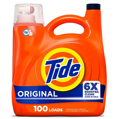 Tide Laundry Detergent Liquid, Original Scent, 64 Loads, 80 FL OZ, Works on 100% of Common Stains, Laundry Soap, Liquid Laundry Detergent