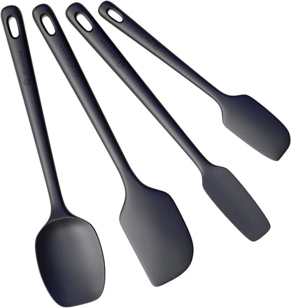 5 Pieces Silicone Spatula Set, Food Grade Rubber Spatula, Upgrade Strong Handle with Ergonomic Grip, Heat Resistant Up to 600°F for Nonstick Cookware, Cooking