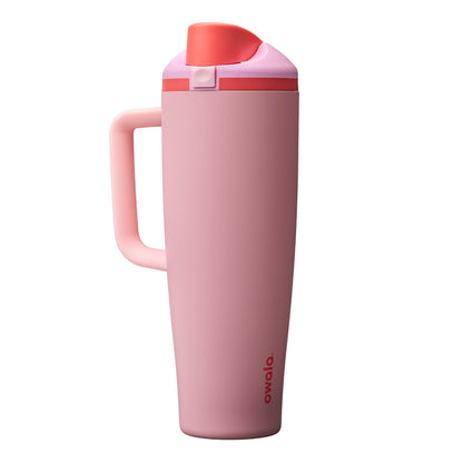 Owala FreeSip Tumbler - Stainless Steel-40-oz.-Orange/Tan(Sparkling Sherbet)