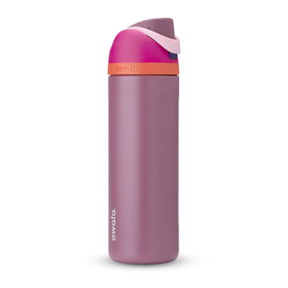 Owala FreeSip Insulated Stainless Steel Water Bottle with Straw, BPA-Free Sports Water Bottle, Great for Travel, 24 Oz, Black Cherry