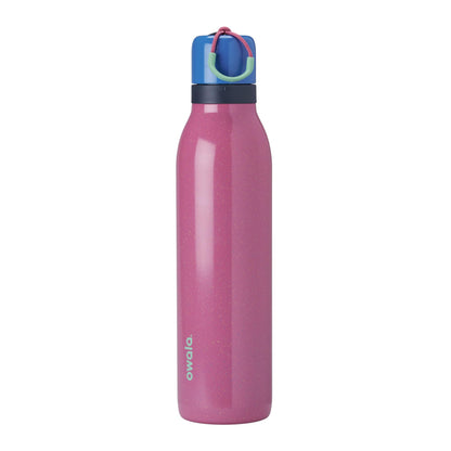 Owala FreeSip Twist Insulated Stainless Steel Water Bottle with Straw for Sports and Travel, BPA-Free, 24-oz, Black Cherry