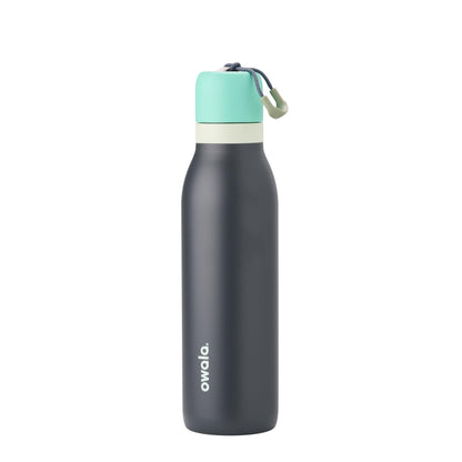 Owala FreeSip Twist Insulated Stainless Steel Water Bottle with Straw for Sports and Travel, BPA-Free, 24-oz, Black Cherry