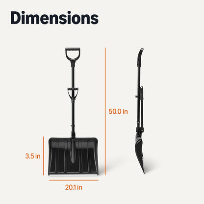 Amazon Basics Snow Shovel, 50 inch,1-Pack