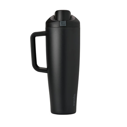 Owala FreeSip Tumbler Insulated Stainless Steel Water Bottle with Built-in Straw and Side Handle, For Travel, Work, School, and Sports, 40oz, BPA Free, Leak Proof, Foggy Tide