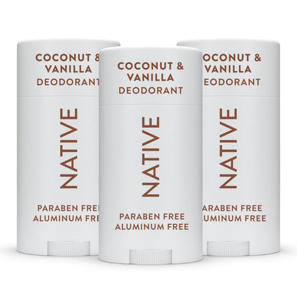 Native Deodorant Contains Naturally Derived Ingredients, 72 Hour Odor Control | Deodorant for Women and Men, Aluminum Free with Baking Soda, Coconut Oil and Shea Butter | Coconut & Vanilla