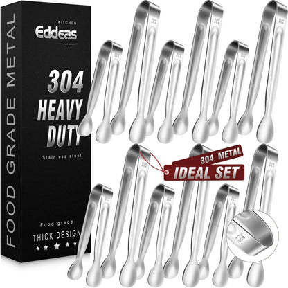 Tongs For Cooking - Heat Resistant 600 Degrees Stainless Steel Kitchen Tong,Heavy Duty Metal Locking Tongs - Perfect for Food,Salad and BBQ set of 3 (7",9" and 12") Dishwasher