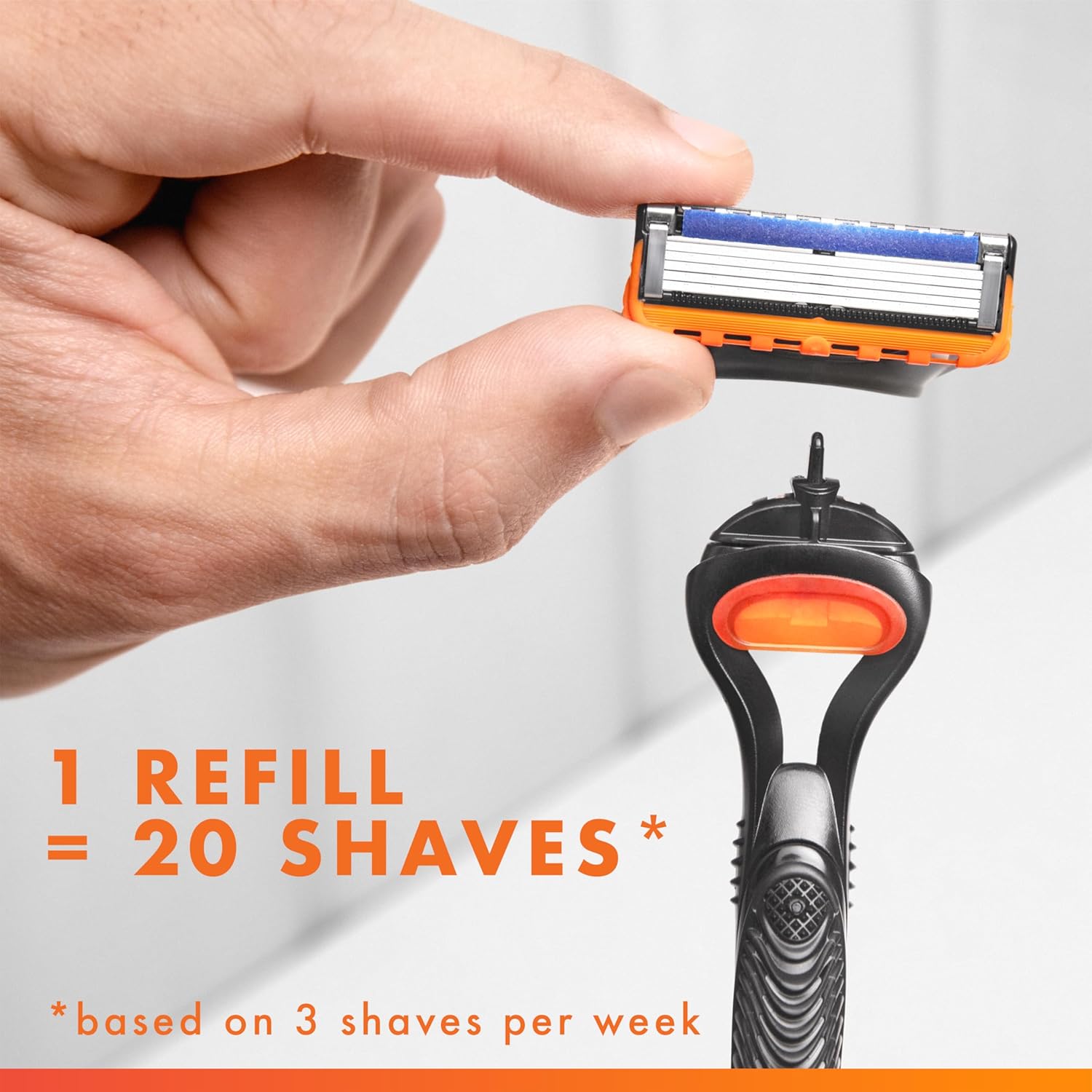Gillette Fusion5 Razor Blade Refills for men- 12 Count – 5-Bladed with Lubrication Strip and Precision Trimmer