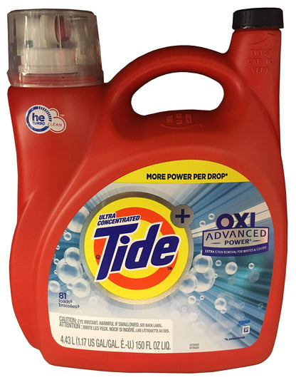 Tide Laundry Detergent Liquid, Original Scent, 64 Loads, 80 FL OZ, Works on 100% of Common Stains, Laundry Soap, Liquid Laundry Detergent