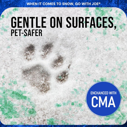 Snow Joe 2 Pack Premium Enviro Blend Snow & Ice Melt, Green-Coated Deicer Crystals, 50 lb - Safer Melter for Vegetation, Concrete & Metals